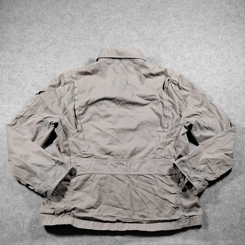 J.Crew Classic Twill Chino Utility Jacket Women's M Gray Weathered Field Coat